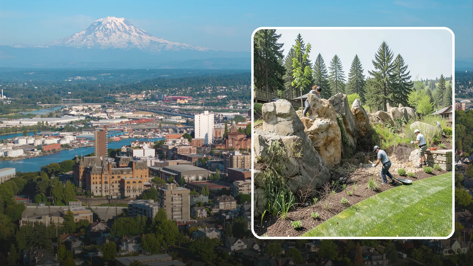 Boulder Retaining Wall in Tacoma, Pierce County, WA - A rugged wall of large stacked boulders that stabilizes steep PNW slopes with a bold, naturalistic look and excellent drainage.