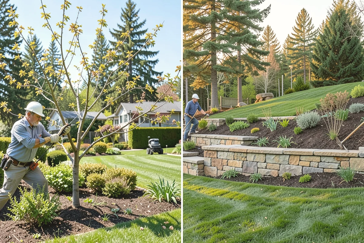 Boulder Retaining Wall in Tukwila, King County, WA - Excavate and bench the slope