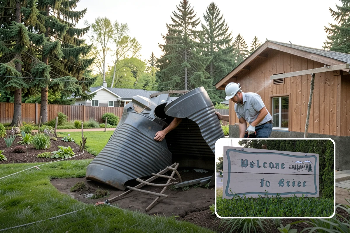 Boulder Wall Installation in Brier, Snohomish County, WA - Massive stones provide strong, gravity-based retention