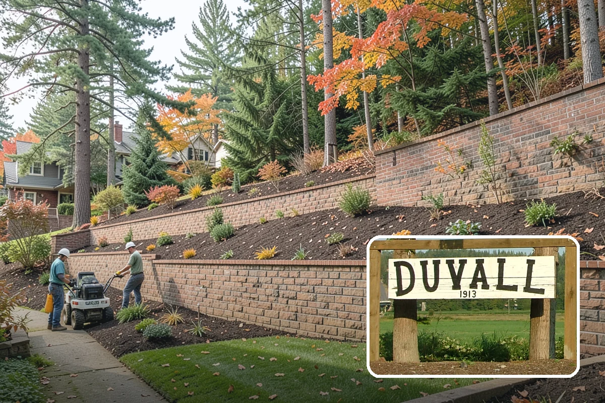 Boulder Wall Installation in Duvall, King County, WA - Massive stones provide strong, gravity-based retention