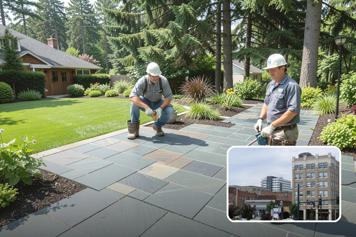 Boulder Wall Installation in Everett, Snohomish County, WA - Massive stones provide strong, gravity-based retention