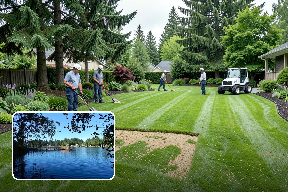 Boulder Wall Installation in Federal Way, King County, WA - Massive stones provide strong, gravity-based retention
