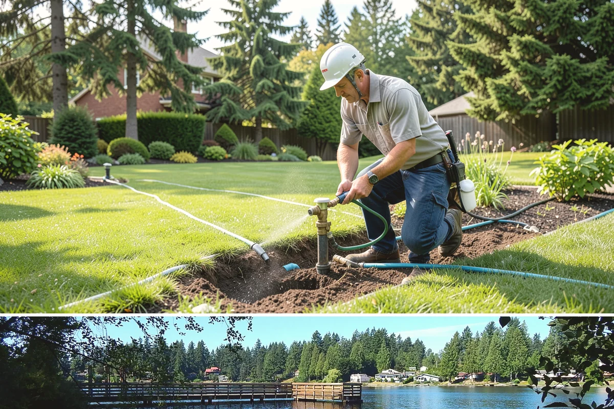 Boulder Wall Installation in Federal Way, King County, WA - Summer's firmer, drier ground provides the stable footing that heavy equipment and boulder placement require, avoiding the mud of...