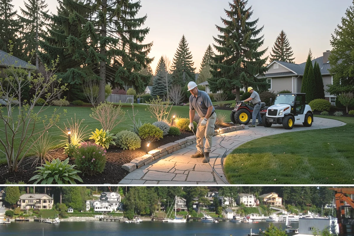 Boulder Wall Installation in Gig Harbor, Pierce County, WA - Summer's firmer, drier ground provides the stable footing that heavy equipment and boulder placement require, avoiding the mud of...