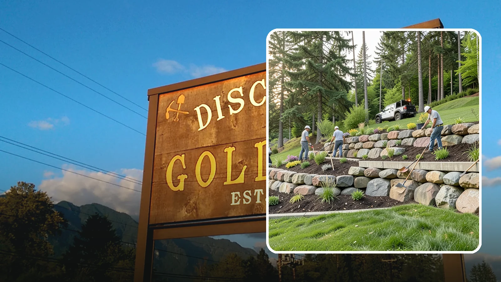 Boulder Wall Installation in Gold Bar, Snohomish County, WA - We place large landscape boulders into rugged retaining walls built to handle Northwest slopes and runoff.