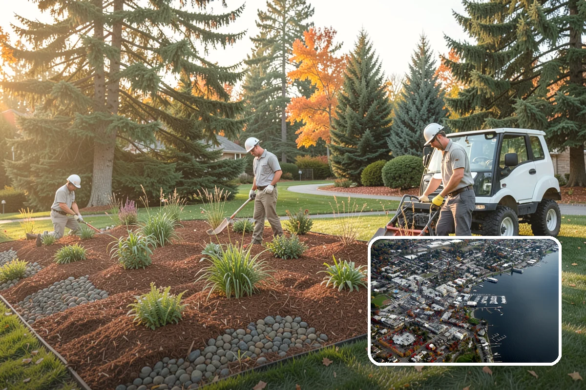 Boulder Wall Installation in Kirkland, King County, WA - Massive stones provide strong, gravity-based retention