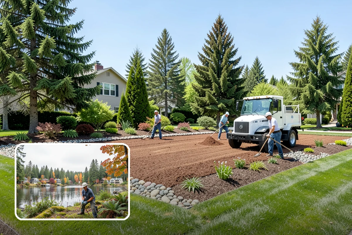 Boulder Wall Installation in La Conner, Skagit County, WA - Massive stones provide strong, gravity-based retention