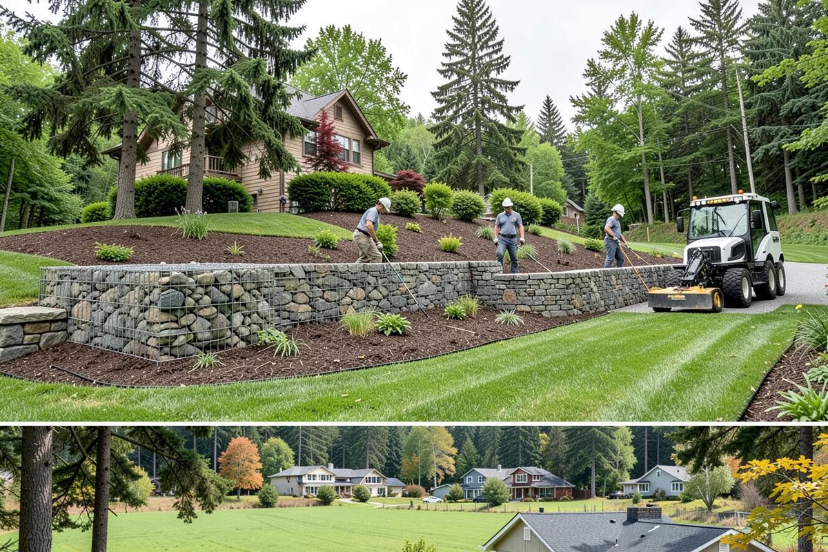 Boulder Wall Installation in Lyman, Skagit County, WA - Summer's firmer, drier ground provides the stable footing that heavy equipment and boulder placement require, avoiding the mud of...
