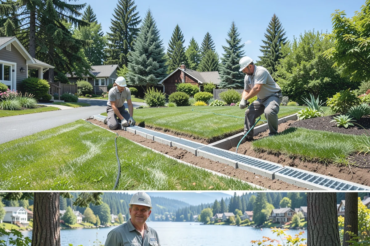 Boulder Wall Installation in Milton, King County, WA - Summer's firmer, drier ground provides the stable footing that heavy equipment and boulder placement require, avoiding the mud of...