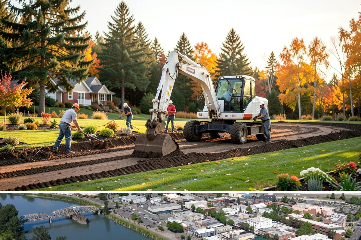 Boulder Wall Installation in Mount Vernon, Skagit County, WA - Summer's firmer, drier ground provides the stable footing that heavy equipment and boulder placement require, avoiding the mud of...