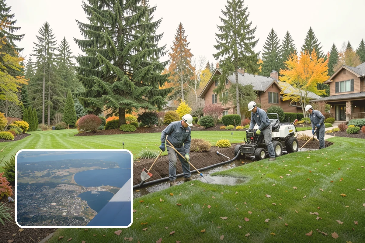 Boulder Wall Installation in Oak Harbor, Island County, WA - Massive stones provide strong, gravity-based retention
