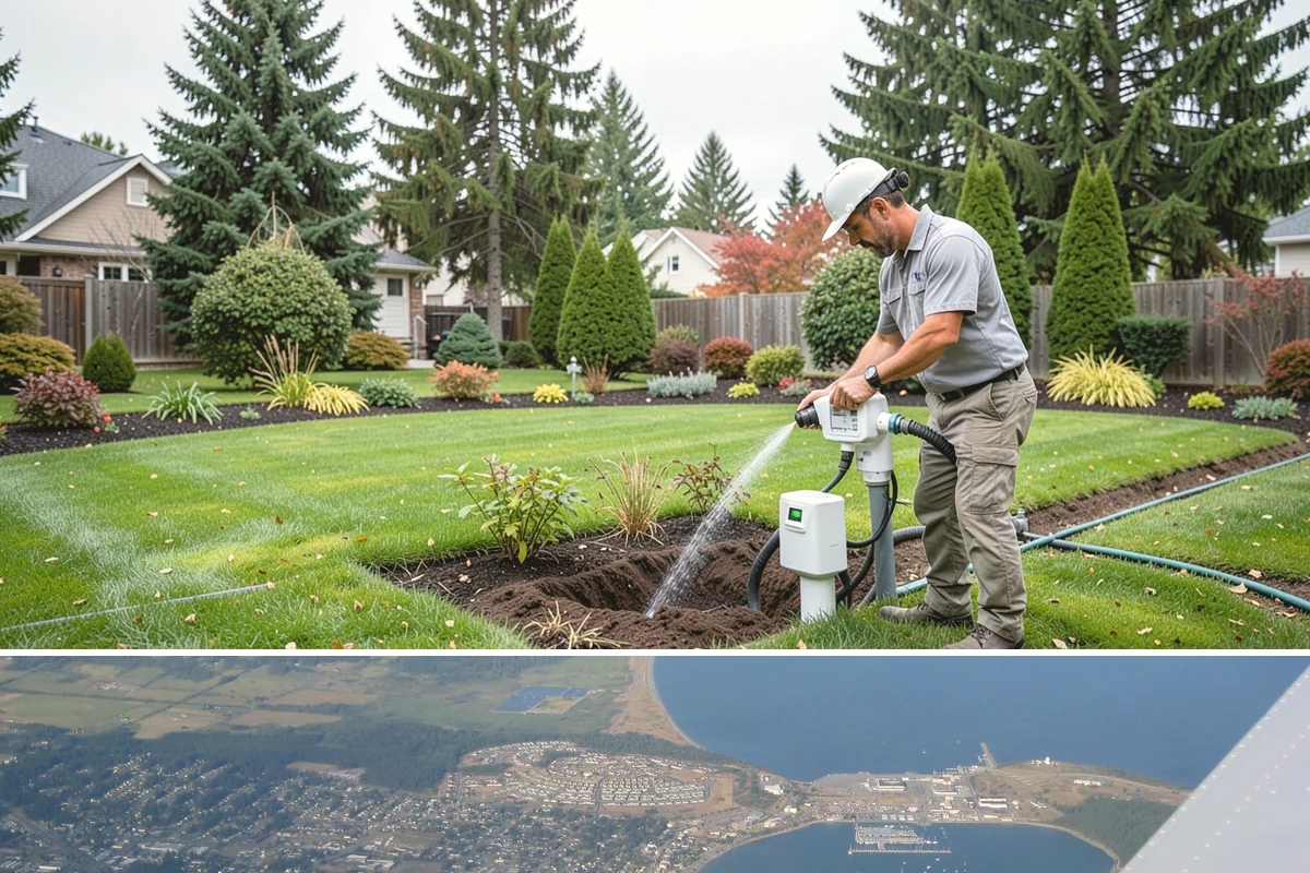 Boulder Wall Installation in Oak Harbor, Island County, WA - Summer's firmer, drier ground provides the stable footing that heavy equipment and boulder placement require, avoiding the mud of...