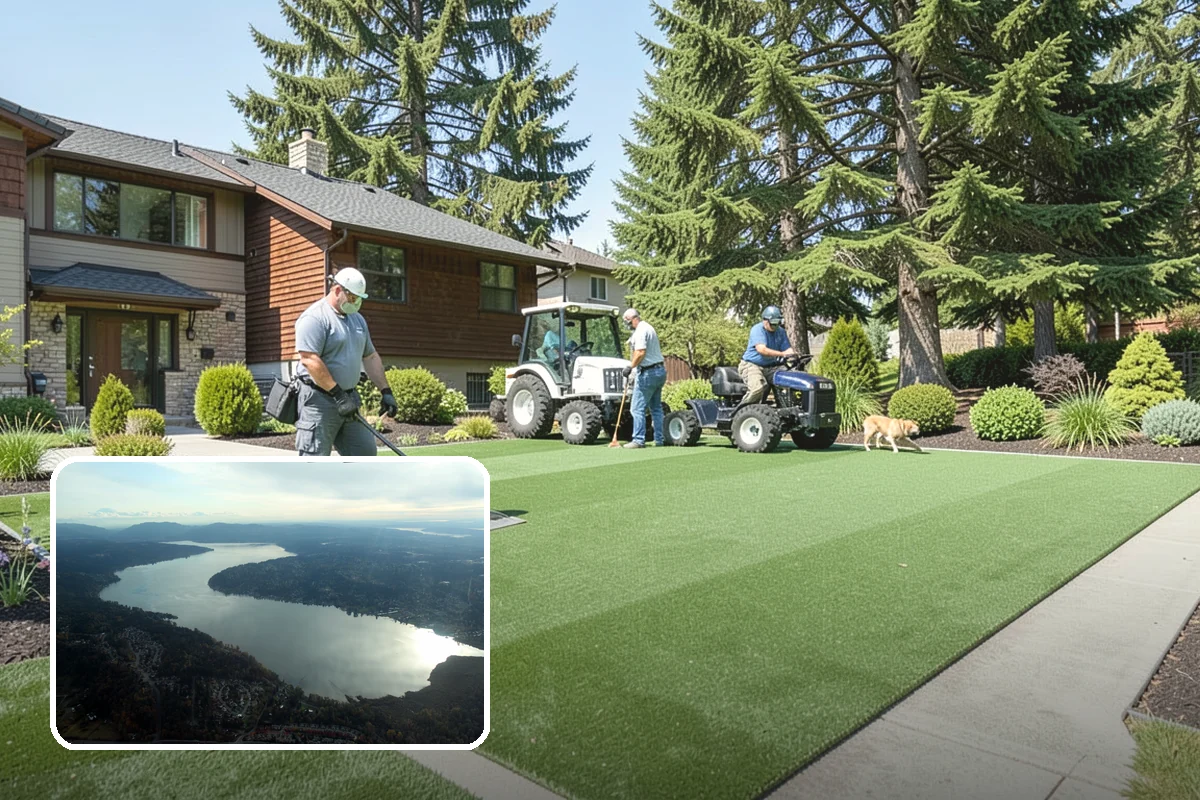 Boulder Wall Installation in Sammamish, King County, WA - Massive stones provide strong, gravity-based retention