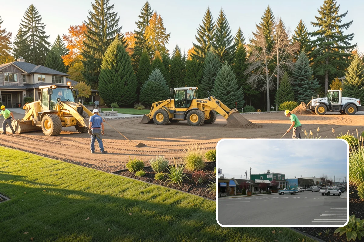 Boulder Wall Installation in Stanwood, Snohomish County, WA - Massive stones provide strong, gravity-based retention