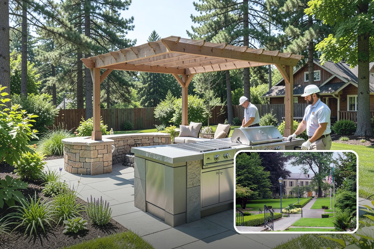 Boulder Wall Installation in Woodinville, King County, WA - Massive stones provide strong, gravity-based retention