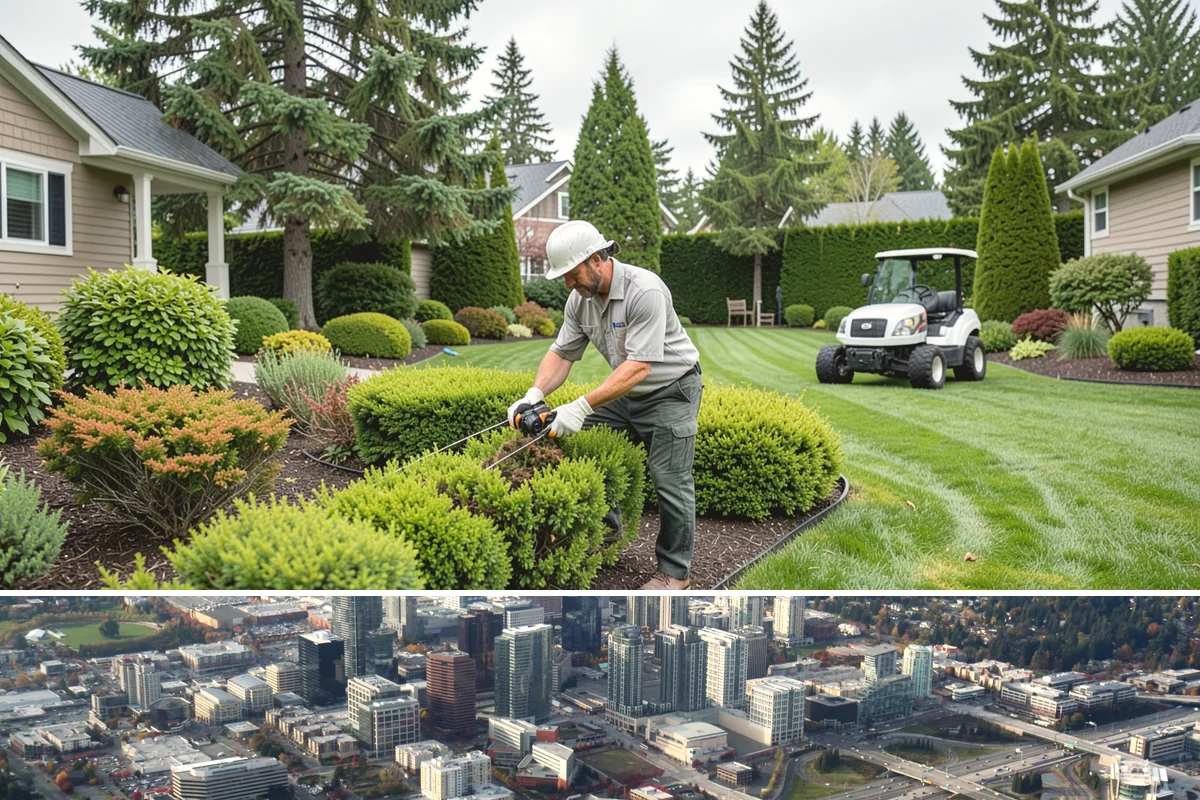 Boxwood Trimming in Bellevue, King County, WA - Trimmed after the spring flush hardens off, avoiding late-fall cuts that leave PNW boxwood exposed to frost.