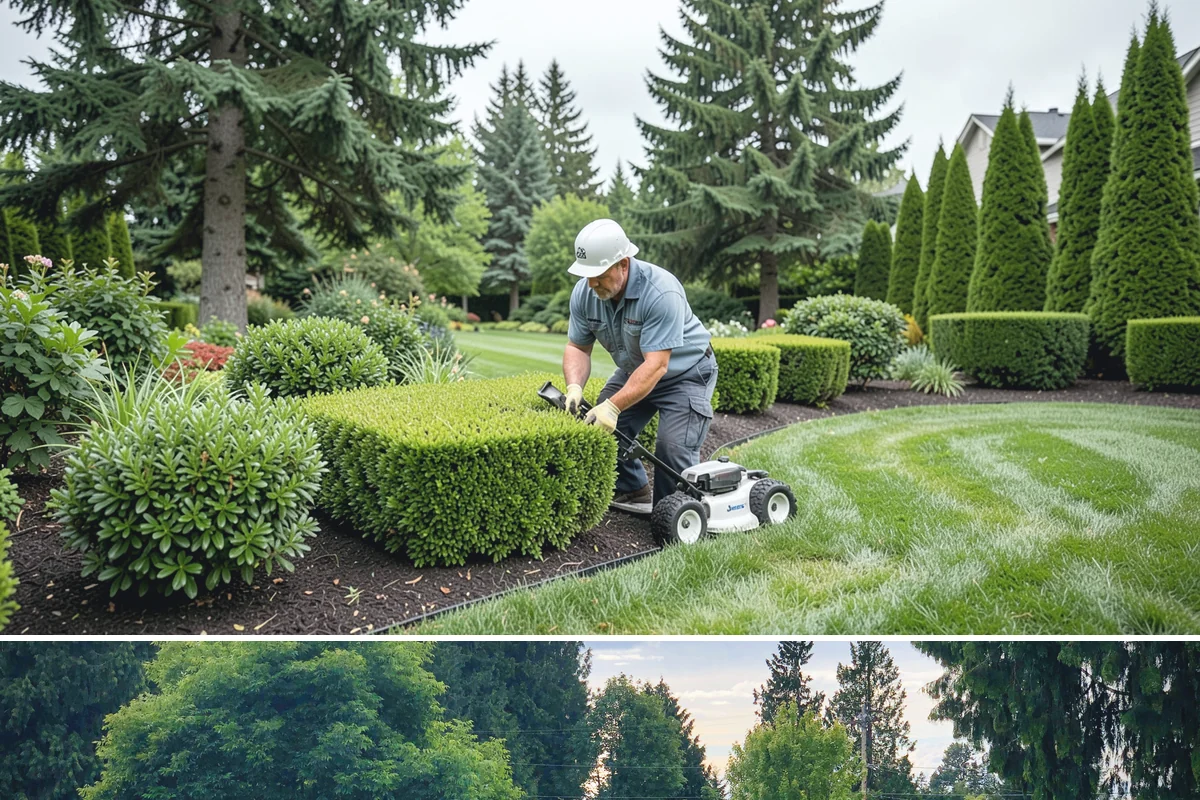 Boxwood Trimming in Bonney Lake, Pierce County, WA - Trimmed after the spring flush hardens off, avoiding late-fall cuts that leave PNW boxwood exposed to frost.