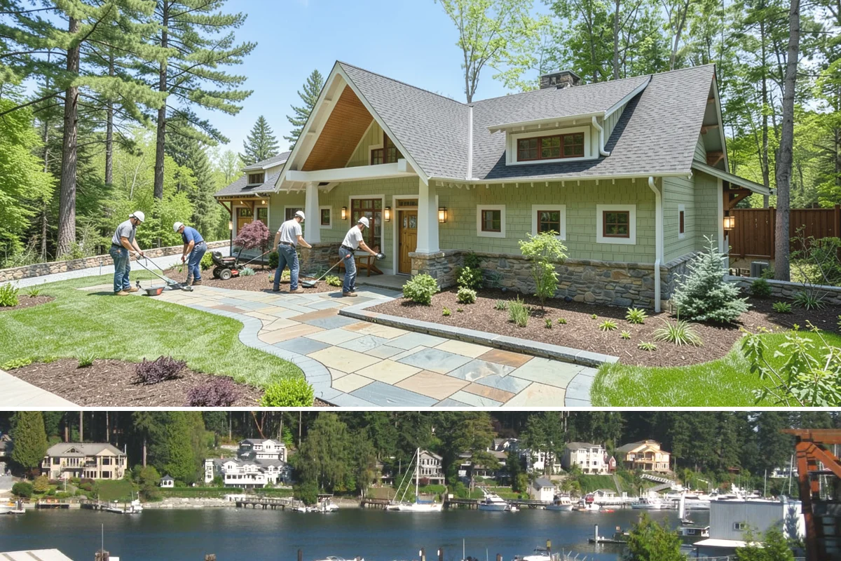Boxwood Trimming in Gig Harbor, Pierce County, WA - Trimmed after the spring flush hardens off, avoiding late-fall cuts that leave PNW boxwood exposed to frost.