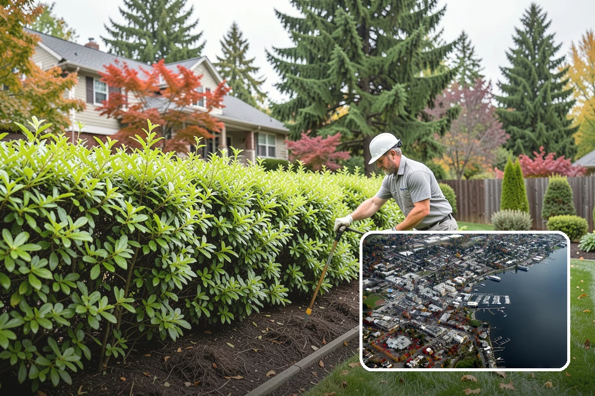 Boxwood Trimming in Kirkland, King County, WA - Crisp, formal faces and level tops