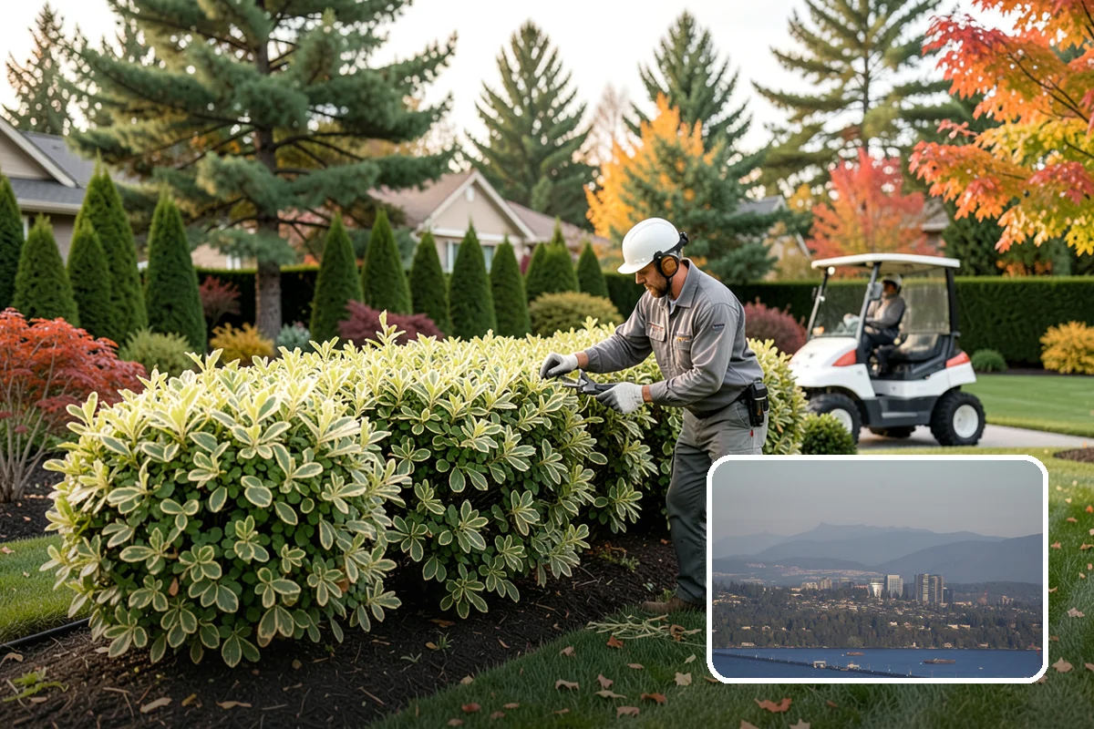 Boxwood Trimming in Medina, King County, WA - Crisp, formal faces and level tops