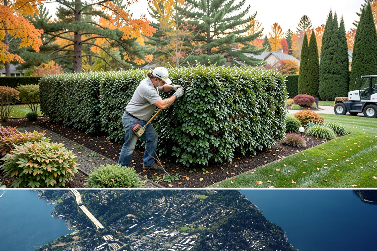 Boxwood Trimming in Mercer Island, King County, WA - Trimmed after the spring flush hardens off, avoiding late-fall cuts that leave PNW boxwood exposed to frost.