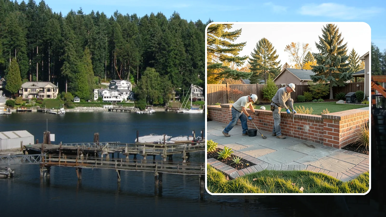 Brick Masonry in Gig Harbor, Pierce County, WA - Classic brickwork - walls, pillars, borders, and features - laid with precision for lasting appeal.