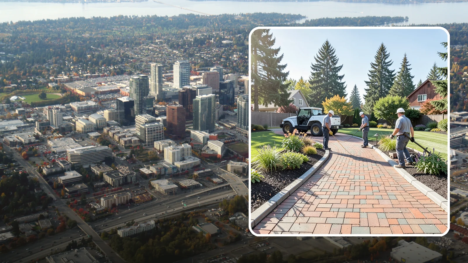 Brick Paver Installation in Bellevue, King County, WA - Classic clay brick pavers that hold their color for decades, ideal for traditional PNW walkways, courtyards, and garden paths.