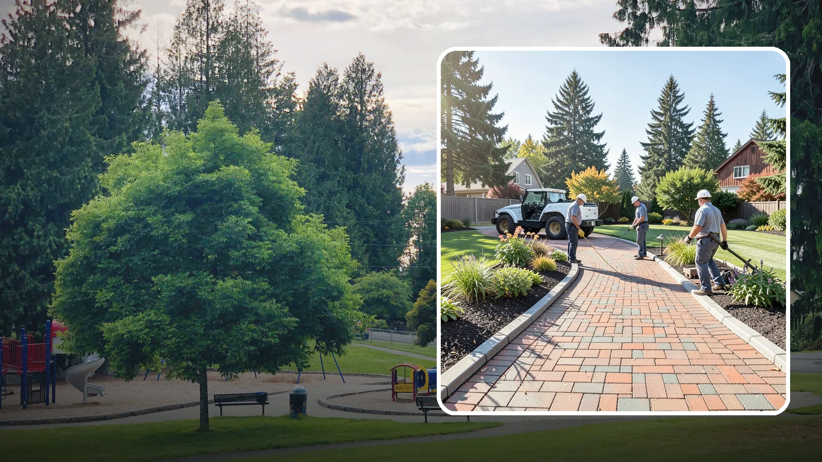 Brick Paver Installation in Bonney Lake, Pierce County, WA - Classic clay brick pavers that hold their color for decades, ideal for traditional PNW walkways, courtyards, and garden paths.