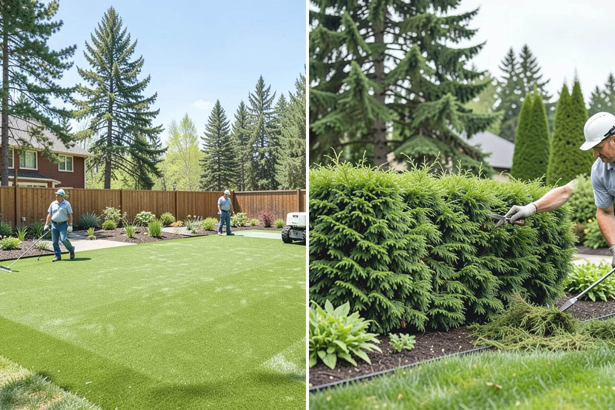 Brick Paver Installation in Buckley, Pierce County, WA - Lay out patterns and confirm drainage grade