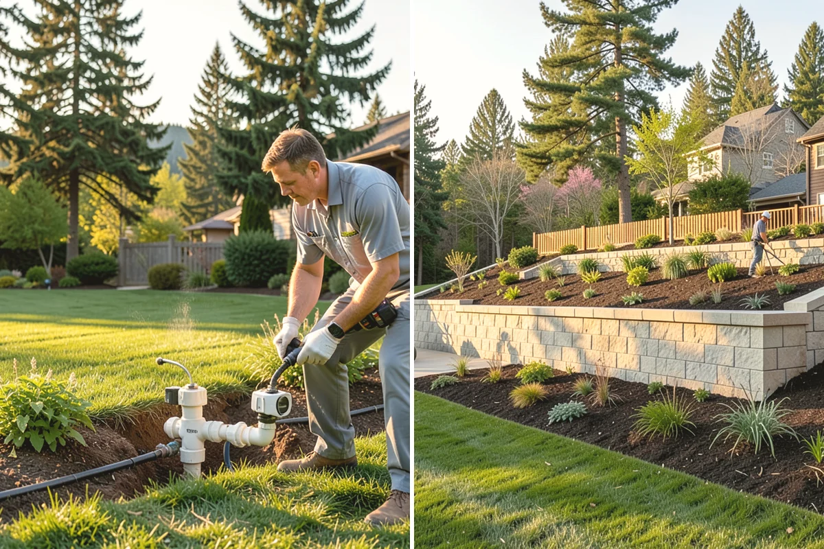 Brick Paver Installation in Carnation, King County, WA - Lay out patterns and confirm drainage grade
