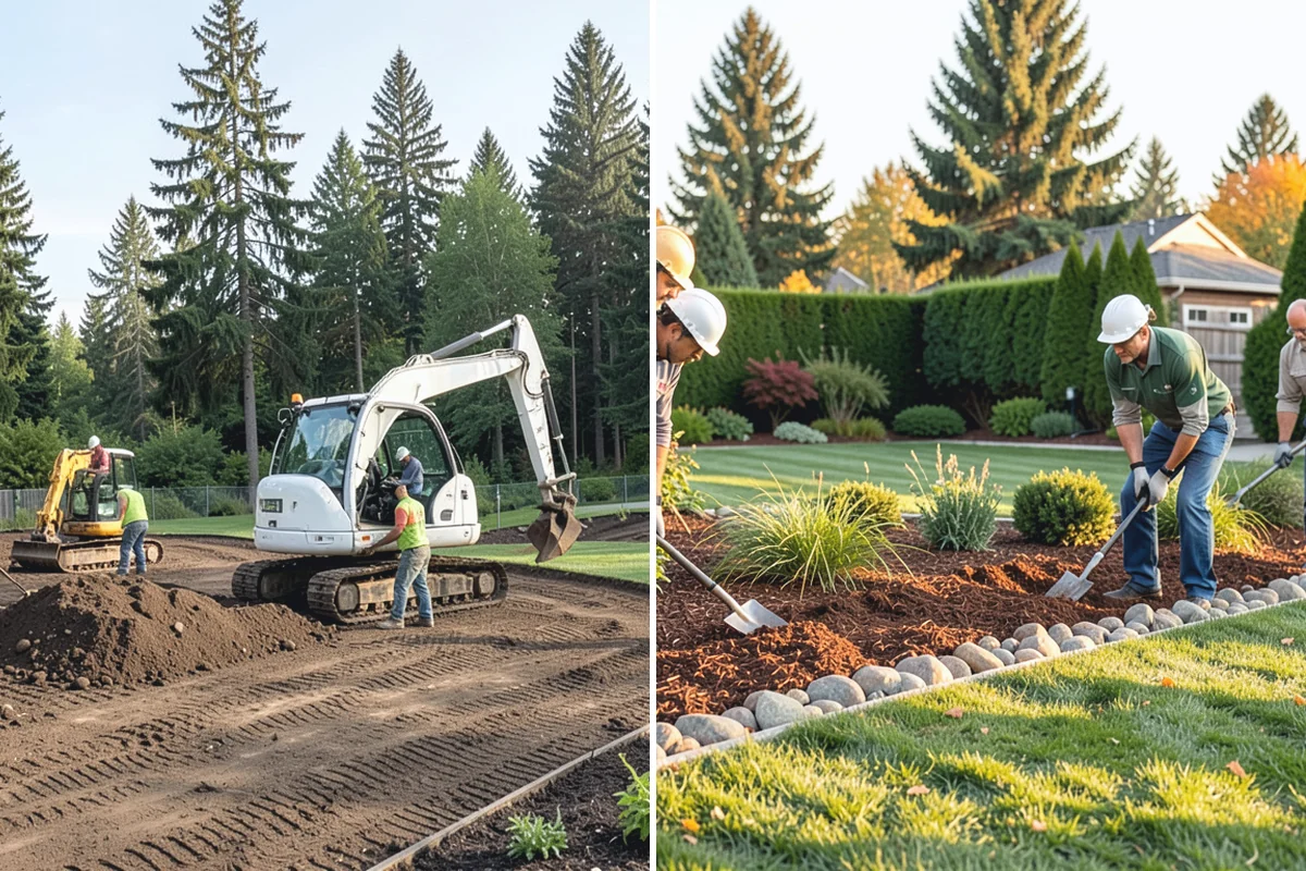 Brick Paver Installation in Darrington, Snohomish County, WA - Lay out patterns and confirm drainage grade