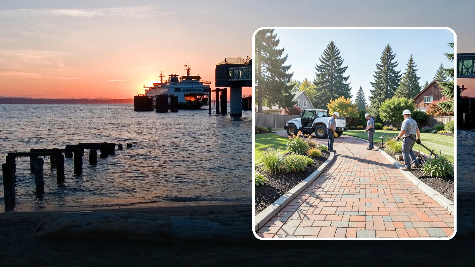 Brick Paver Installation in Edmonds, Snohomish County, WA - Classic clay brick pavers that hold their color for decades, ideal for traditional PNW walkways, courtyards, and garden paths.