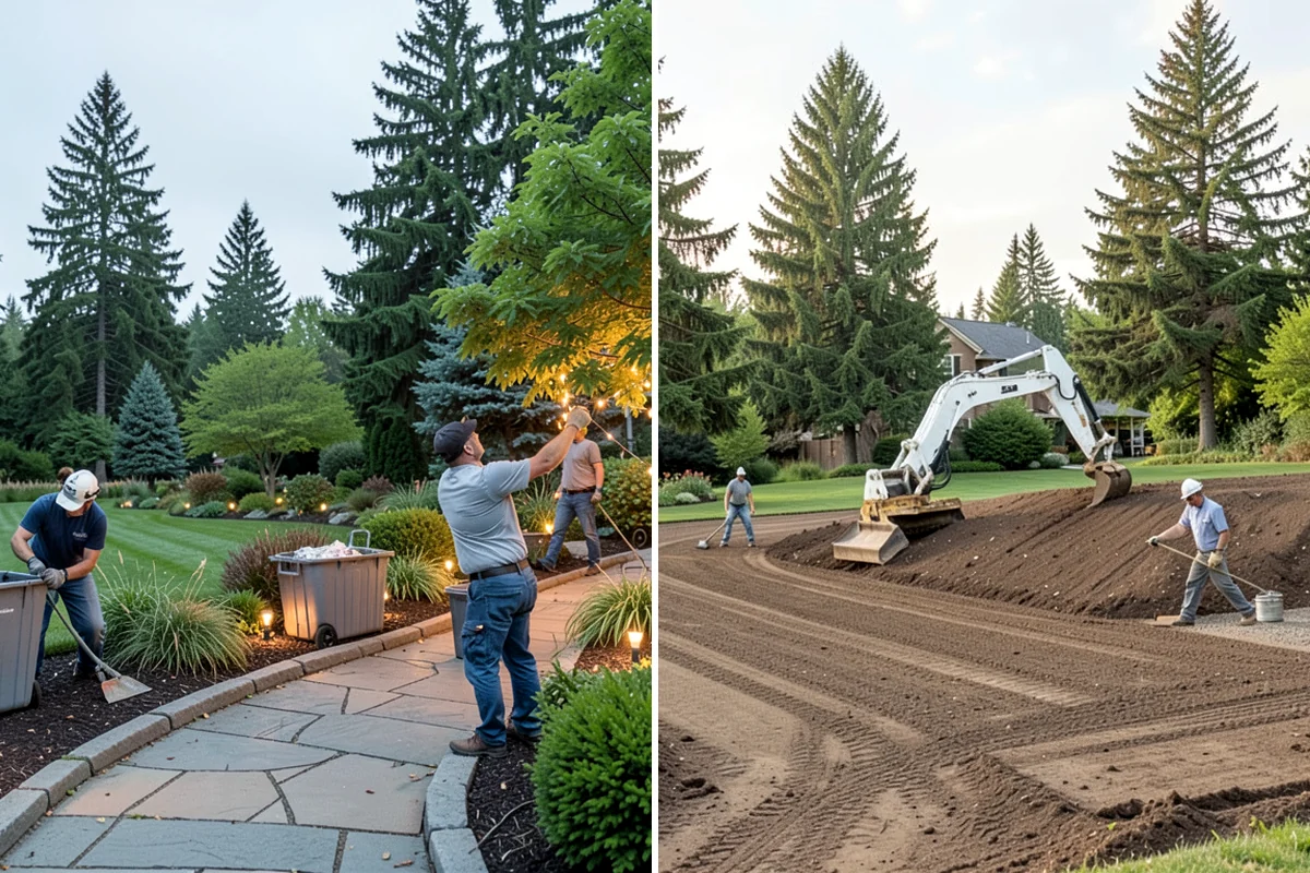 Brick Paver Installation in Enumclaw, King County, WA - Lay out patterns and confirm drainage grade