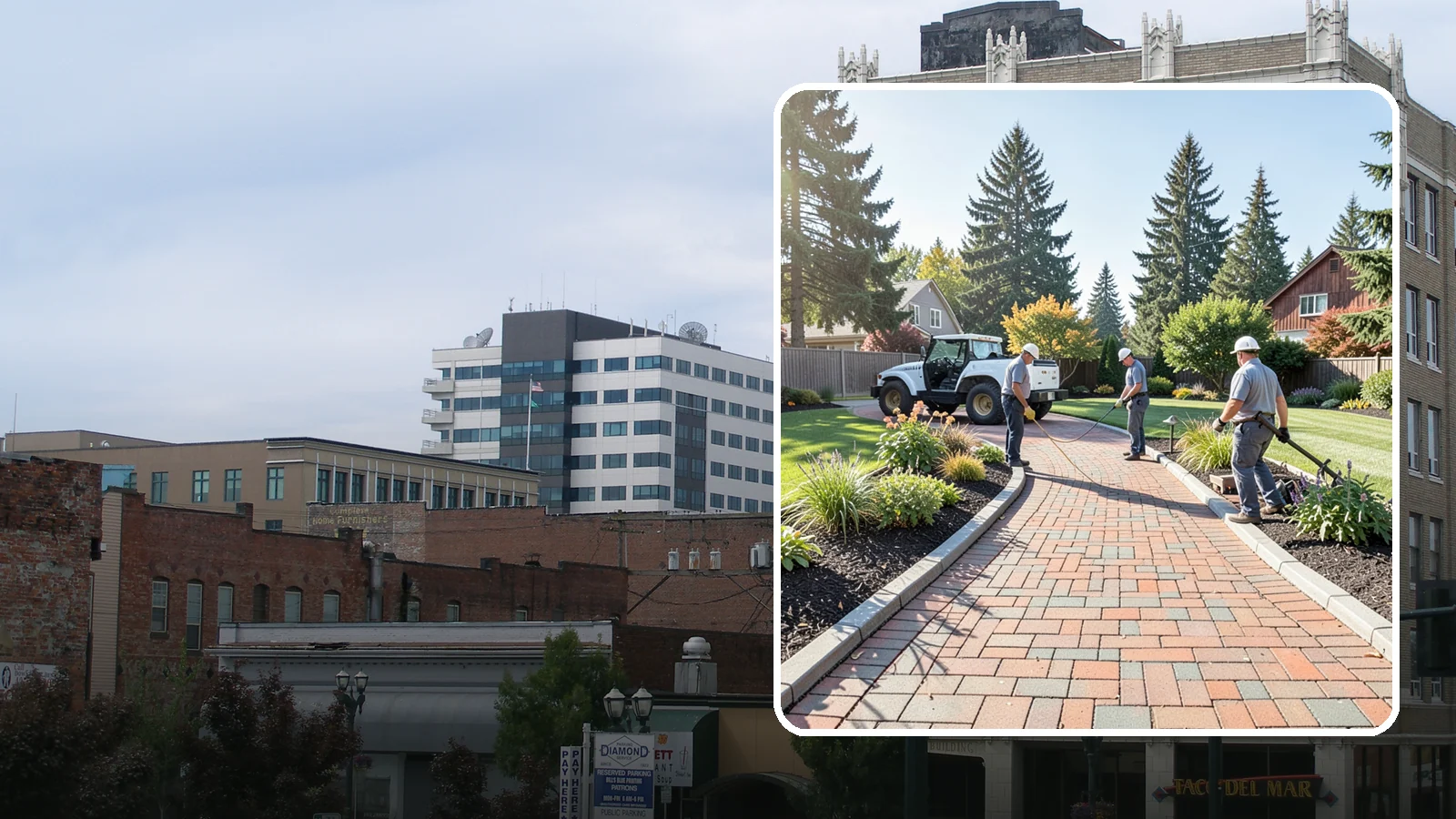 Brick Paver Installation in Everett, Snohomish County, WA - Classic clay brick pavers that hold their color for decades, ideal for traditional PNW walkways, courtyards, and garden paths.