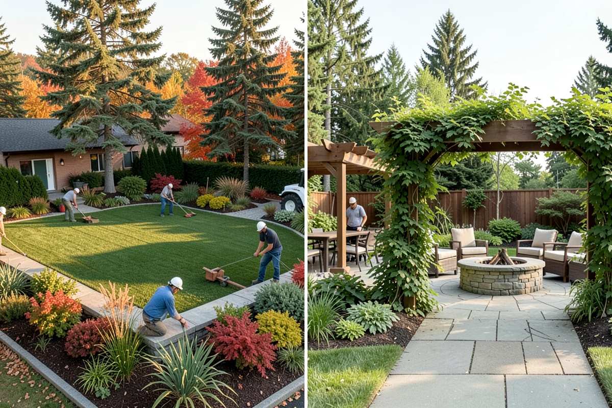 Brick Paver Installation in Federal Way, King County, WA - Lay out patterns and confirm drainage grade