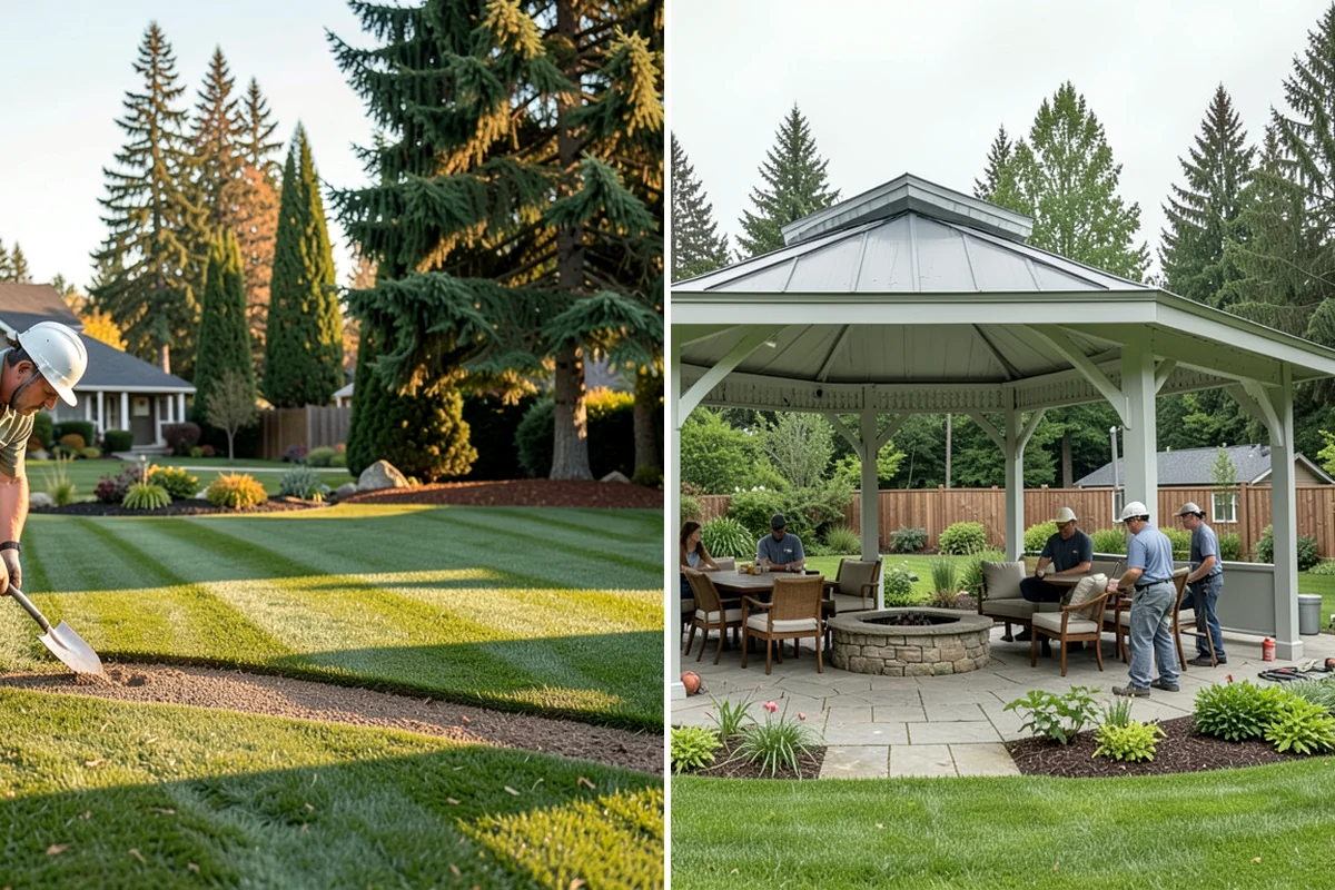 Brick Paver Installation in Fircrest, Pierce County, WA - Lay out patterns and confirm drainage grade