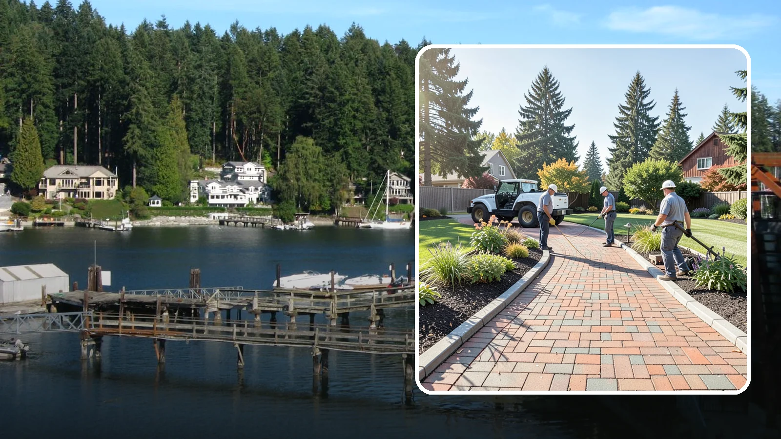 Brick Paver Installation in Gig Harbor, Pierce County, WA - Classic clay brick pavers that hold their color for decades, ideal for traditional PNW walkways, courtyards, and garden paths.