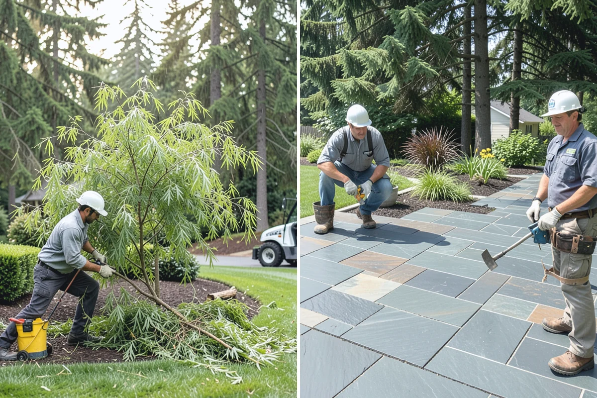 Brick Paver Installation in Granite Falls, Snohomish County, WA - Lay out patterns and confirm drainage grade