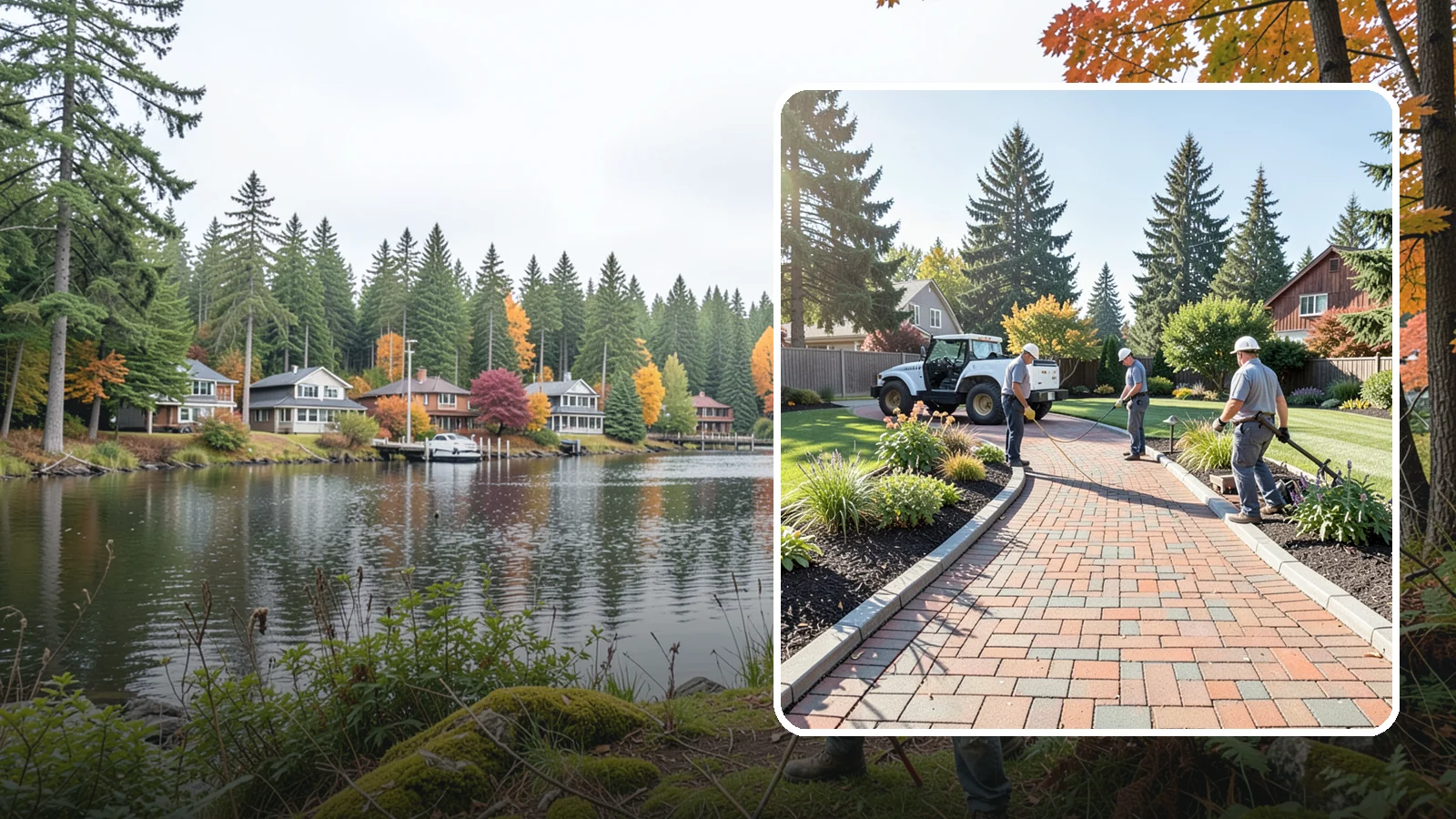 Brick Paver Installation in La Conner, Skagit County, WA - Classic clay brick pavers that hold their color for decades, ideal for traditional PNW walkways, courtyards, and garden paths.