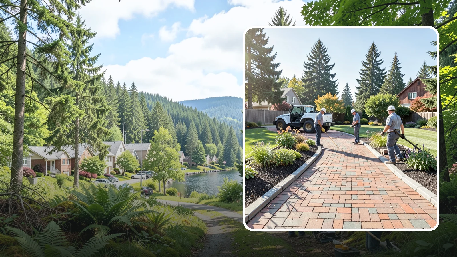 Brick Paver Installation in Lake Forest Park, King County, WA - Classic clay brick pavers that hold their color for decades, ideal for traditional PNW walkways, courtyards, and garden paths.