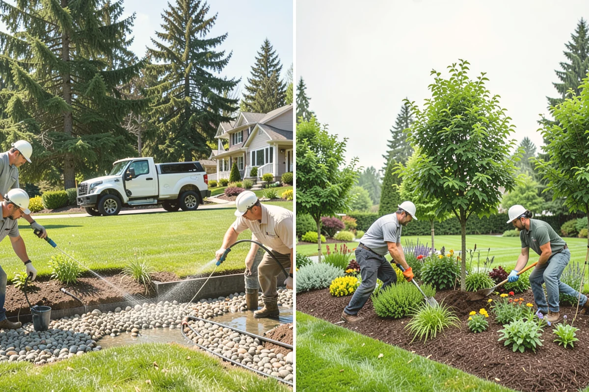Brick Paver Installation in Milton, King County, WA - Lay out patterns and confirm drainage grade