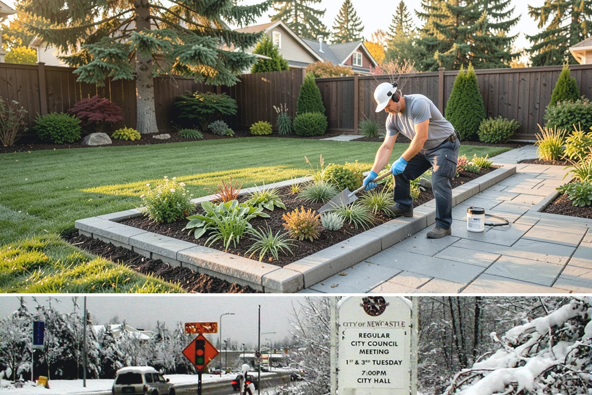 Brick Paver Installation in Newcastle, King County, WA - Ideal in the drier spring-to-fall stretch, though brick's tight joints tolerate our damp climate well once polymeric sand cures.