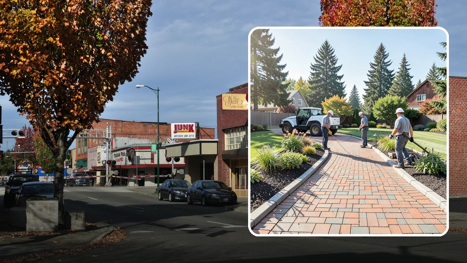 Brick Paver Installation in Puyallup, Pierce County, WA - Classic clay brick pavers that hold their color for decades, ideal for traditional PNW walkways, courtyards, and garden paths.