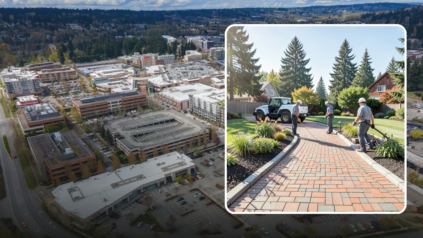 Brick Paver Installation in Redmond, King County, WA - Classic clay brick pavers that hold their color for decades, ideal for traditional PNW walkways, courtyards, and garden paths.