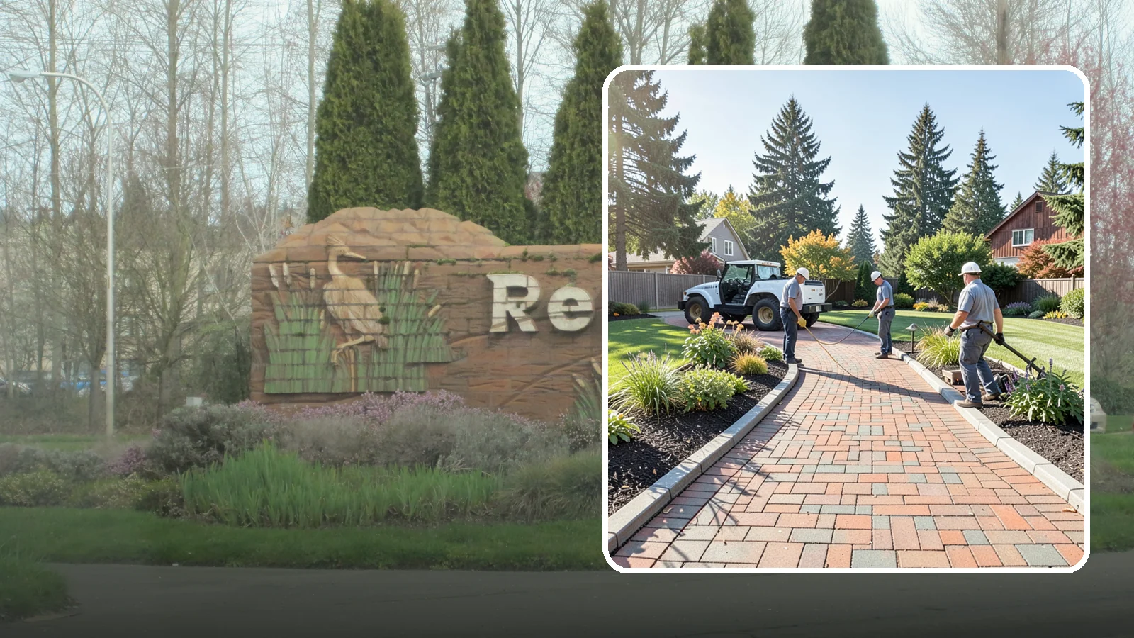 Brick Paver Installation in Renton, King County, WA - Classic clay brick pavers that hold their color for decades, ideal for traditional PNW walkways, courtyards, and garden paths.