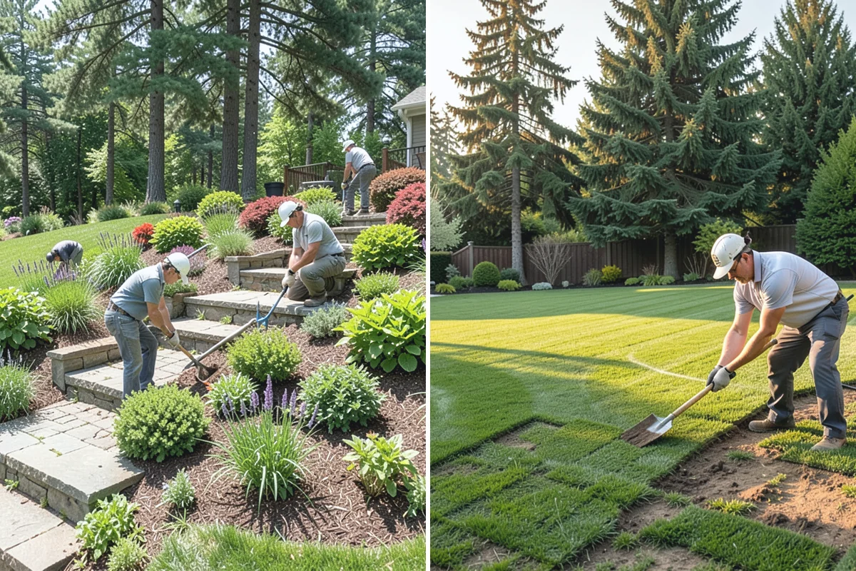 Brick Paver Installation in Renton, King County, WA - Lay out patterns and confirm drainage grade