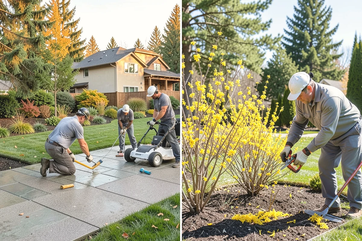 Brick Paver Installation in Tacoma, Pierce County, WA - Lay out patterns and confirm drainage grade