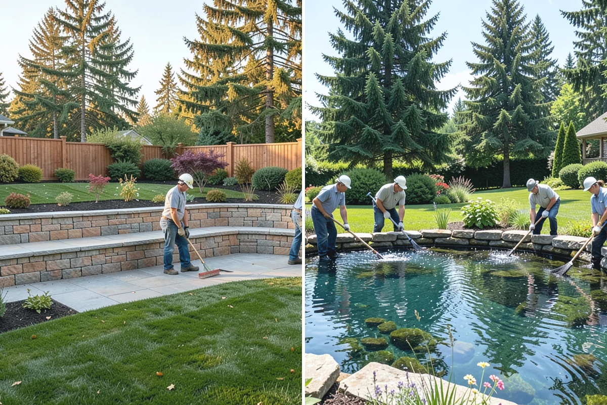 Brick Paver Installation in Wilkeson, Pierce County, WA - Lay out patterns and confirm drainage grade