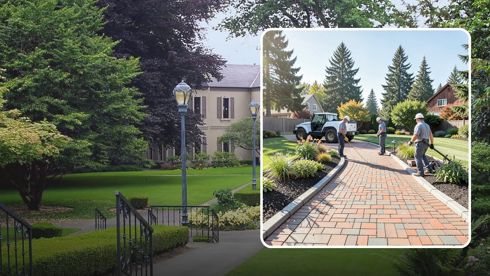 Brick Paver Installation in Woodinville, King County, WA - Classic clay brick pavers that hold their color for decades, ideal for traditional PNW walkways, courtyards, and garden paths.