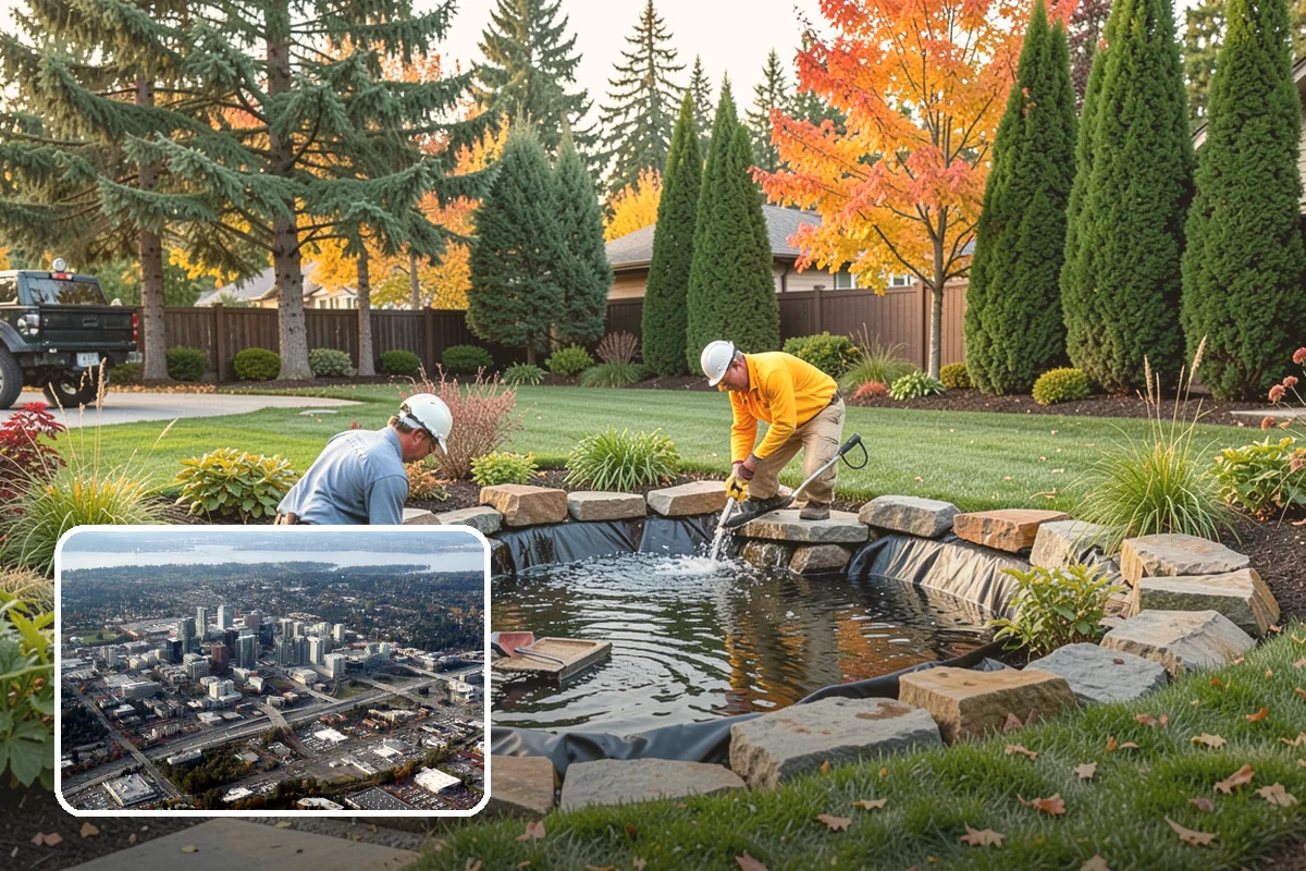 Brick Retaining Wall in Bellevue, King County, WA - Elegant, traditional curb appeal